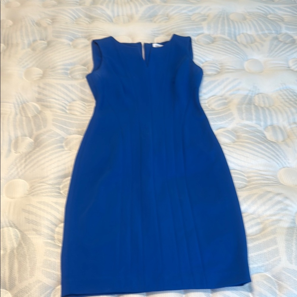 Calvin Klein Blue Midi Dress with Sophisticated Style